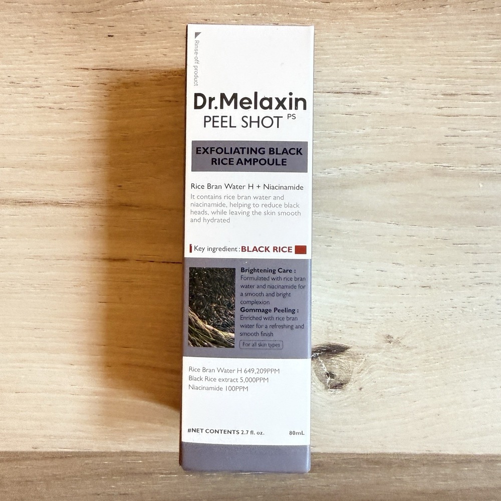 Dr. Melaxin Peel Shot Exfoliant Rice Ampoule, 2.7 fl oz (80 Ml)
